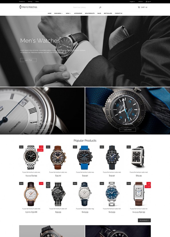 Men's Watches PrestaShop theme